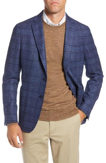 Men's 1901 Extra Trim Fit Wool Blend Soft Coat R - Blue