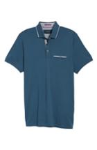 Men's Ted Baker London Derry Modern Slim Fit Polo (l) - Blue/green