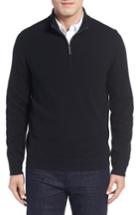 Men's John W. Nordstrom Quarter Zip Cashmere Sweater, Size - Black