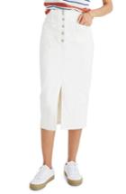 Women's Madewell High Slit Denim Skirt - White