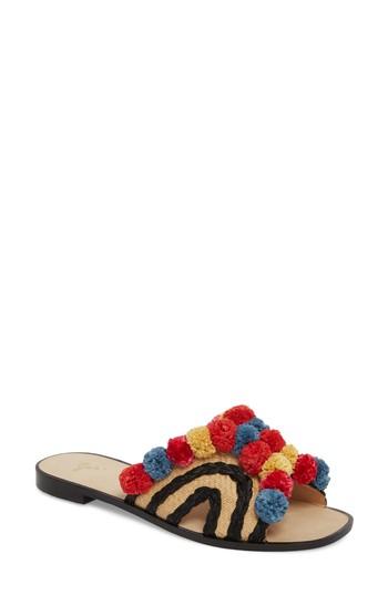 Women's Joie Paden Pompom Slide Sandals Us / 35eu - Black