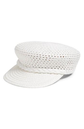 Women's Eric Javits Capitan Squishee Cap - White