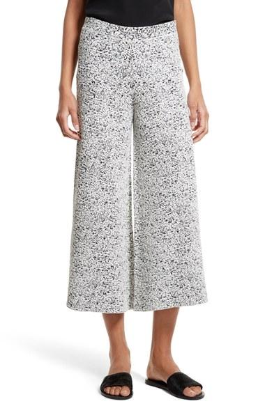 Women's Theory Henriet Kj Jacquard Crop Wide Leg Pants