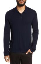 Men's Vince Regular Fit Long Sleeve Wool & Cashmere Polo
