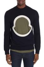Men's Moncler Genius By Moncler Maglione Logo Sweater - Blue