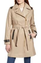 Women's Via Spiga Water Repellent Trench Coat - Beige