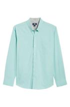 Men's Cutter & Buck Heather Non-iron Sport Shirt, Size - Green