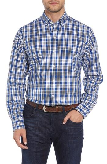 Men's Cutter & Buck Harris Fit Non-iron Plaid Sport Shirt