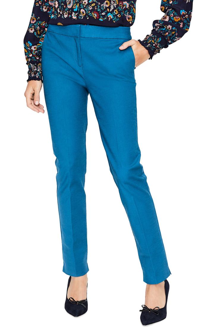 Women's Boden Richmond Stretch Cotton Trousers (similar To 16w-18w) - Blue