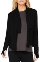 Women's Michael Stars Jasper Poorboy Draped Neck Crop Cardigan, Size - Black