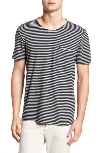 Men's Woolrich John Rich & Bros. Stripe Crewneck T-shirt - Blue