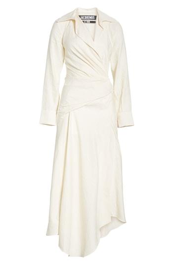Women's Jacquemus Asymmetrical Shirtdress Us / 36 Fr - Ivory