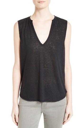 Women's Twenty Sleeveless Linen Blend Tee