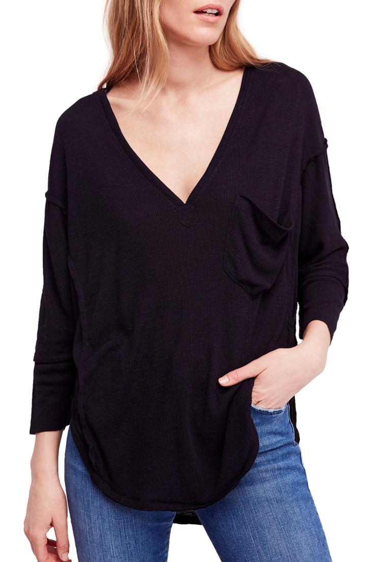 Women's We The Free By Free People Golden Gate Tee, Size - Black