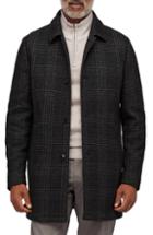 Men's Bonobos Slim Fit Glen Plaid Wool Blend Car Coat - Grey