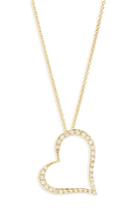 Women's Roberto Coin Slanted Diamond Heart Pendant Necklace