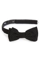 Men's Boss Houndstooth Bow Tie, Size - Black