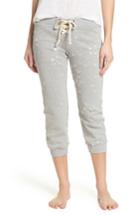 Women's David Lerner Distressed Crop Lounge Pants - Grey
