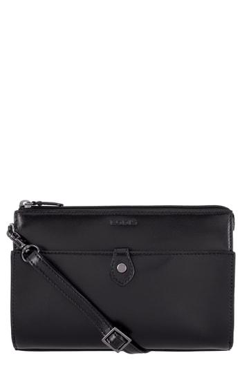 Lodis Los Angeles Audrey Under Lock & Key Vicky Convertible Leather Crossbody Bag - Black