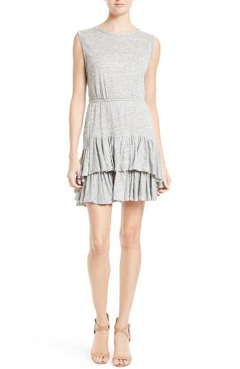 Women's Rebecca Taylor Linen Jersey Sheath Dress - Grey