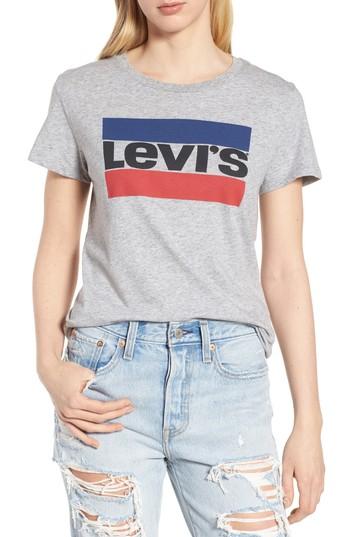 Women's Levi's The Perfect Graphic Tee - Grey