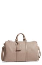 Sole Society 'cassidy' Faux Leather Duffel Bag - Beige