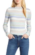 Women's Halogen X Atlantic-pacific Shimmer Stripe Sweater - Grey