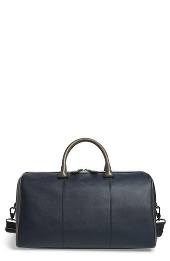 Men's Ted Baker London Haybail Crossgrain Holdall Duffel Bag - Blue