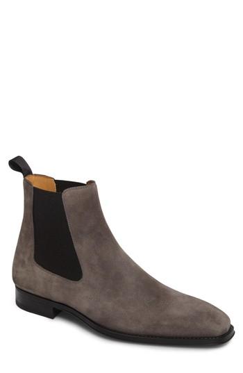 Men's Magnanni 'sean' Chelsea Boot .5 M - Grey