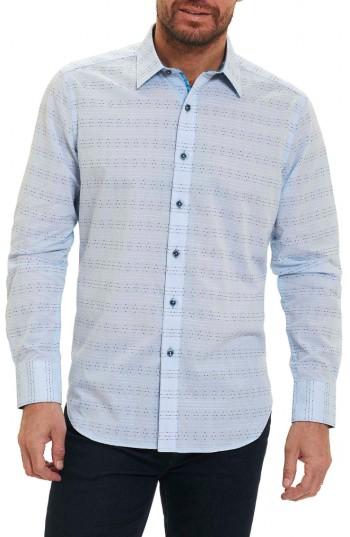 Men's Robert Graham Dev Classic Fit Sport Shirt, Size - Blue