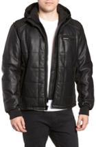 Men's Members Only Quilted Convertible Vest/jacket - Black