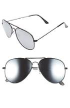 Women's Bp. Mirrored Aviator 57mm Sunglasses - Black/ Silver