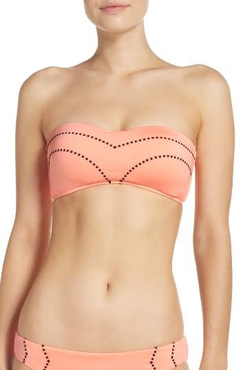 Women's Seafolly Beach Squad Bustier Bikini Top Us / 8 Au - Coral