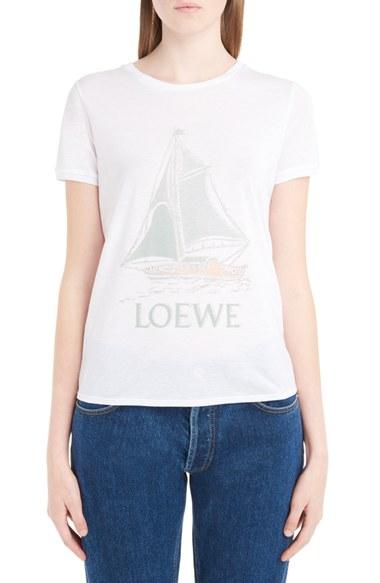 Women's Loewe Sailboat Logo Tee
