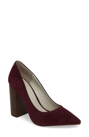 Women's 1.state Valencia Block Heel Pump M - Burgundy