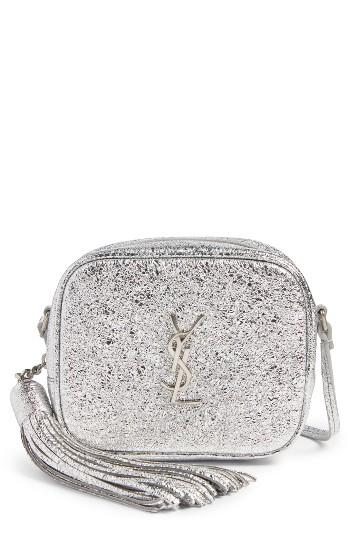 Saint Laurent Monogram Blogger Calfskin Crossbody Bag - Grey