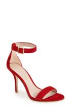 Women's Pelle Moda 'kacey' Ankle Strap Sandal .5 M - Red