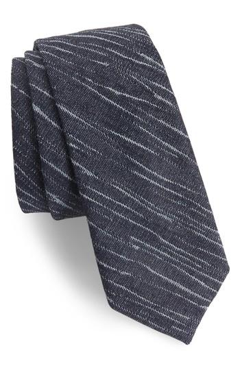 Men's 1901 Patchwork Denim Skinny Tie, Size - Blue