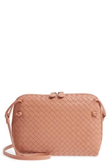 Bottega Veneta Nodini Woven Leather Crossbody Bag - Purple