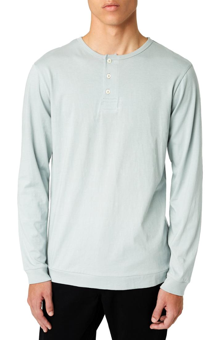 Men's 7 Diamonds Iron Sky Henley, Size - Grey