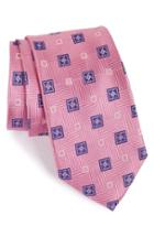 Men's Nordstrom Men's Shop Geometric Silk Tie, Size - Pink
