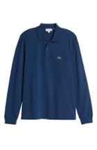 Men's Lacoste Long Sleeve Pique Polo (4xl) - Blue