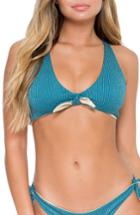 Women's Luli Fama Esmeralda Reversible Bikini Top - Blue