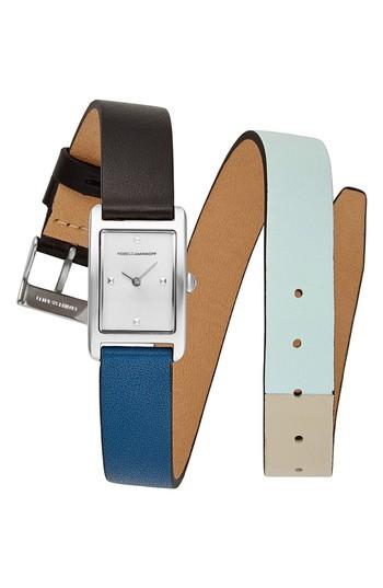 Women's Rebecca Minkoff Moment Wrap Leather Strap Watch,