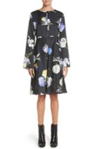 Women's Acne Studios Dahari Floral Print High/low Dress Us / 36 Eu - Black