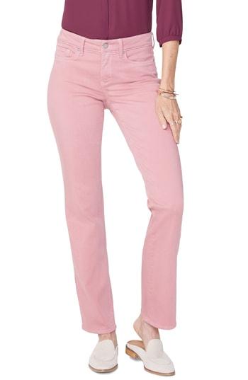 Women's Nydj Marilyn Stretch Twill Straight Leg Pants - Pink