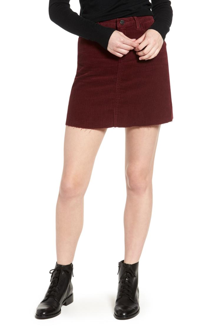 Women's Blanknyc Corduroy A-line Miniskirt - Burgundy