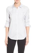 Women's Halogen Long Sleeve Poplin Shirt - White