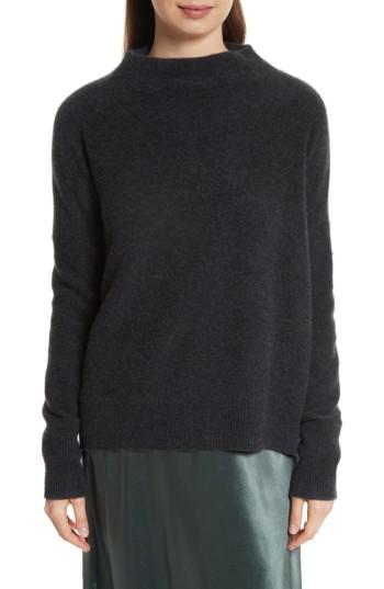 Women's Vince Cashmere Funnel Neck Pullover - Grey