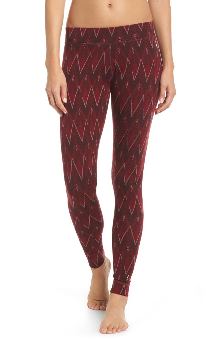 Women's Smartwool Merino 250 Base Layer Pattern Bottoms - Red